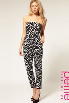 ASOS Collection Asos Petite Exclusive Heart Print Jumpsuit - Lyst