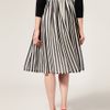 Asos Collection Asos Stripe Midi Skirt in Black (print) - Lyst