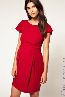 ASOS Collection Asos Maternity Tulip Dress with Fluted Sleeve - Lyst