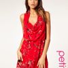 Asos Collection Asos Petite Cowl Neck Dress in Oriental Print in Floral (redprint) - Lyst