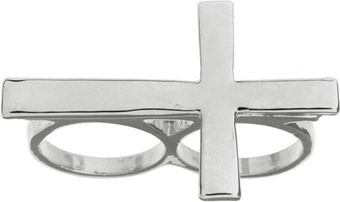 ASOS Collection Asos Double Finger Cross Ring - Lyst