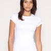 Asos Collection Asos Viscose Tshirt with Crew Neck in White - Lyst