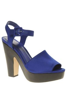 Asos Asos Highness Satin Two Part Platform Sandal - Lyst