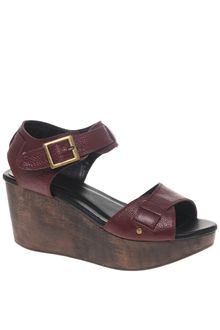 Asos Asos Hedge Leather Two Part Wedge - Lyst