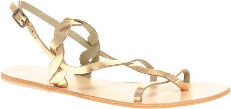 asos-shoes-gold-asos-fliss-leather-plait-strappy-flat-sandal-product-1 ...