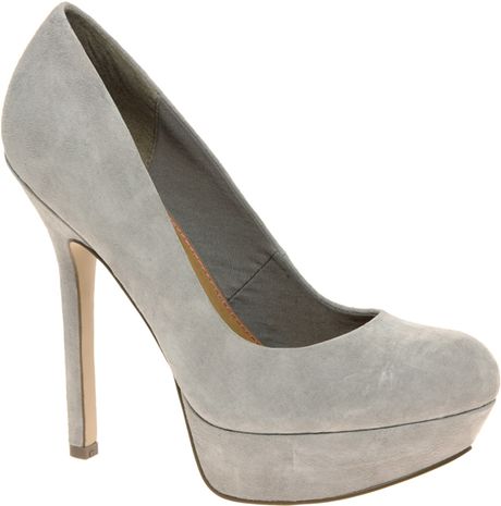 Asos Asos Pump It Up Suede Platform Court Shoe in Gray (grey) | Lyst