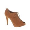 Asos Asos Tizzy Lace Up Peep Toe Platform Shoe Boot in Brown (tan) - Lyst