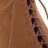 Asos Asos Tizzy Lace Up Peep Toe Platform Shoe Boot in Brown (tan) - Lyst