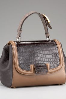 Fendi Silvana Croc & Stingray Bag - Lyst