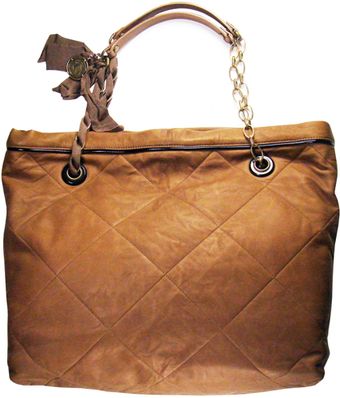  Quilted Soft Leather Amalia Bag in Camel 