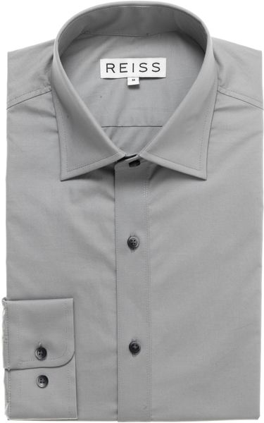 Reiss Formal Shirt with Seam Detail in Gray for Men (soft grey) - Lyst