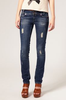 River Island Distressed Skinny Jeans - Lyst