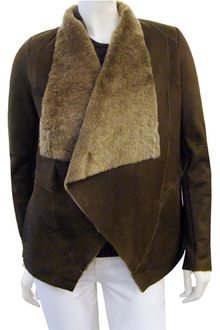 Vince Cascade Shearling Jacket in Olive - Lyst