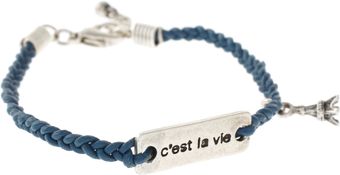 ASOS Collection Cest La Vie Skinny Wristband with Hanging Eiffel Tower Charm - Lyst