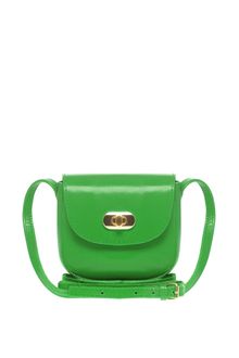 ASOS Collection Asos Leather Mini Twist Lock Saddle Bag - Lyst