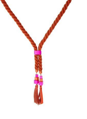 ASOS Collection Asos Rope Lariat Necklace with Beads and Leather Tassle Detail - Lyst