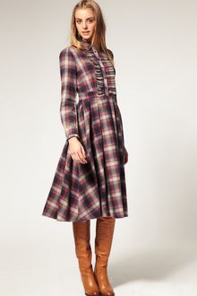 ASOS Collection Asos Midi Dress in Check Print - Lyst