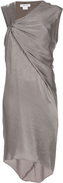 Helmut Lang Drape Dress in Gray (grey) - Lyst