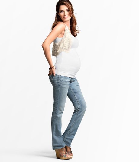 H m Maternity Jeans In Blue denim Lyst