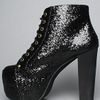 Jeffrey Campbell The Lita Shoe in Black Glitter in Black - Lyst