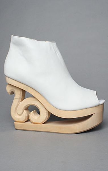 Jeffrey Campbell The Skate Shoe in White Leather in White - Lyst