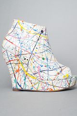 Jeffrey Campbell The Tick Paint Shoe in White Multi