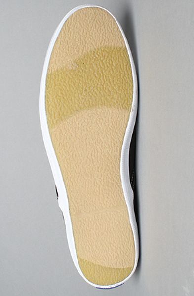 black leather keds slip ons