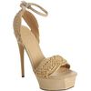 L.a.m.b. Tan Leather Kesha Woven Platform Sandals in Brown (tan) - Lyst