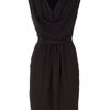 Lanvin Drape Dress in Black - Lyst