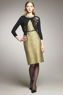 Oscar de la Renta Sequined Cashmere Cardigan - Lyst