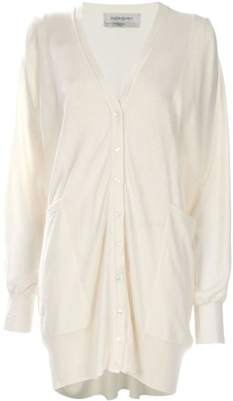 Yves Saint Laurent Long Cardigan - Lyst