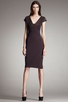 Zac Posen Pleated-bust Dress - Lyst