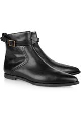 Burberry Pointed-toe Leather Ankle Boots