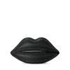 Lulu Guinness Black Swarovski Crystalized Lips Clutch in Black - Lyst