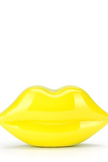 Lulu Guinness Acid Yellow Perspex Lips Clutch - Lyst