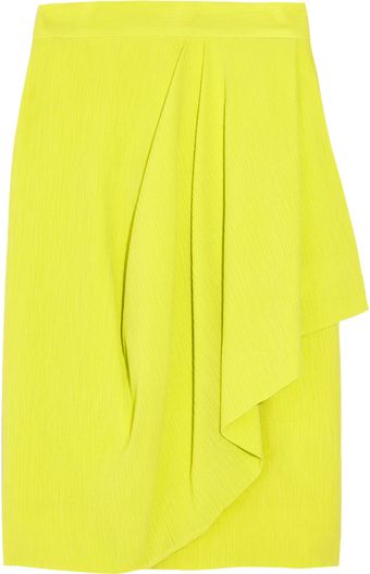 Lela Rose Crinkled-crepe Skirt - Lyst