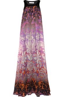 Matthew Williamson Ambroise-print Silk-georgette Gown - Lyst