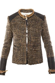 MSGM Wool Tweed Jacket - Lyst