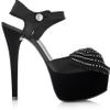Pedro Garcia Natalie Swarovski Crystal and Satin Sandals in Black - Lyst