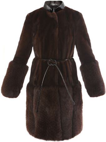 Burberry Prorsum Mink and Fox Coat - Lyst