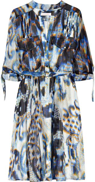 Matthew Williamson Printed Silk Shirt Dress - Lyst