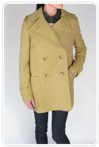  Belted Peacoat in Camel 