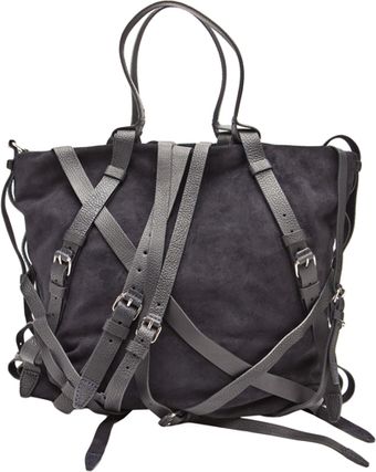 Alexander Wang Kirsten Suede Tote in Midnight - Lyst