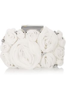 Matthew Williamson Rose-appliquéd Crystal-embellished Clutch - Lyst