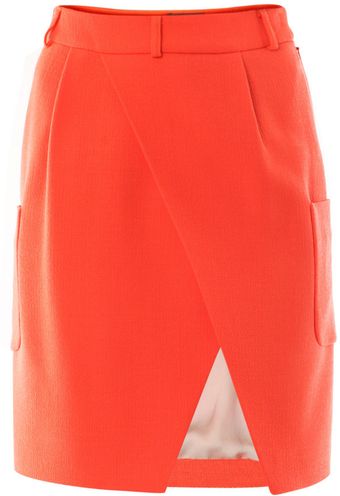  Wool Crepe Knee-length Skirt 