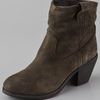 Ash Nina Suede Booties in Gray - Lyst