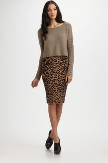 BCBGMAXAZRIA Gavin Leopard-print Skirt - Lyst