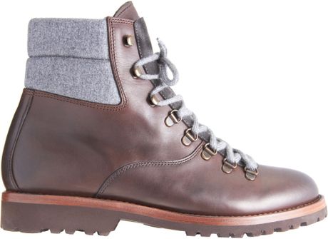 cucinelli brunello hiking boot brown