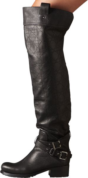 Dior Over-the-knee Biker Motorcycle Boot - Lyst