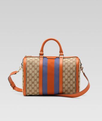  Vintage Web Medium Boston Bag 